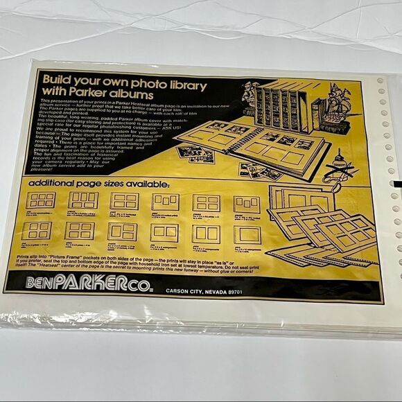 Vintage Ben Parker HeatSeal Photo Album 35H Refill Pages (10 Sheets) Lot - Picture 12 of 14